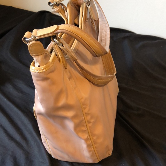 Brighton Handbag microfiber tan/taupe recently cleaned - Picture 5 of 11